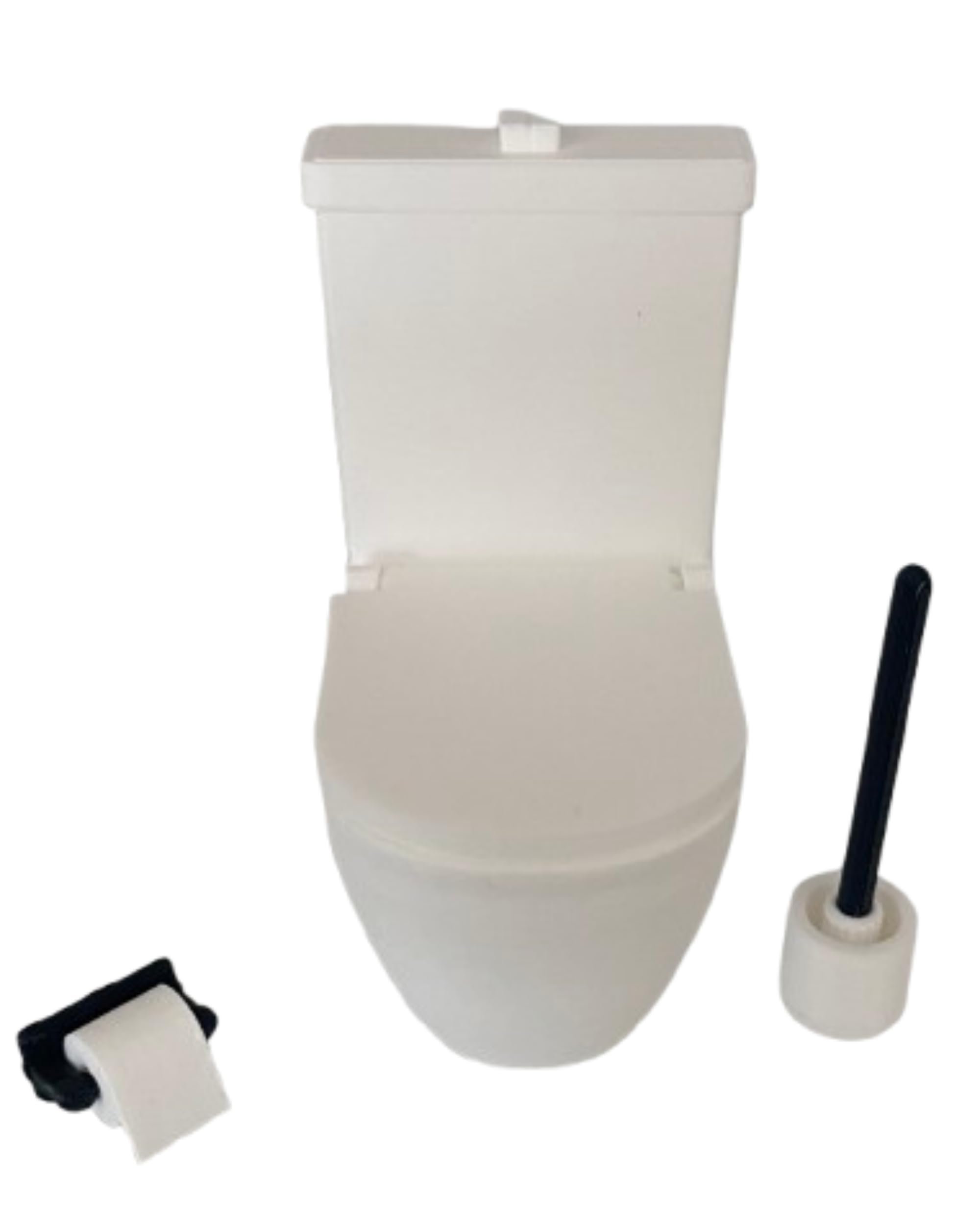 Dolls House Miniature 1:12th Scale Modern Toilet With Accessories