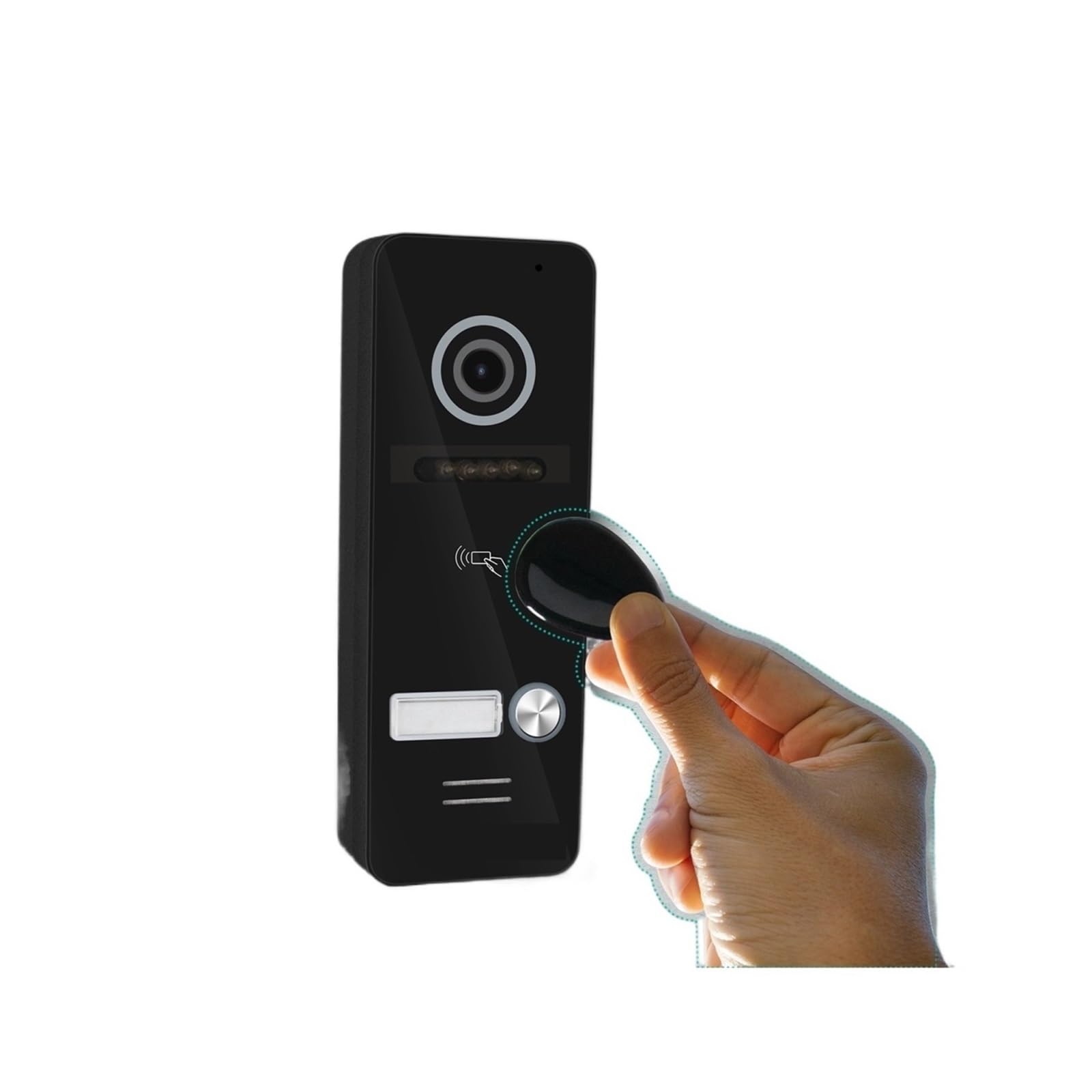 Videoportero WiFi, TUYA videoportero timbre intercomunicador 7 pulgadas 1080P Monitor de pantalla táctil con aplicación de cámara con cable/desbloqueo de tarjeta deslizante para seguridad del hogar(1M