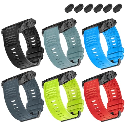 Image of 26mm Quickfit Silicone Watch Bands Compatible with Garmin Fenix 8 Pro /quatix 8 51mm /Fenix 7X /7X Pro /6X /6X Pro /5X /5X Plus /3 HR /Enduro 3 2 /Descent Mk3i 51mm /Mk2i /Tactix 8 /7 pro /epix Pro 51MM