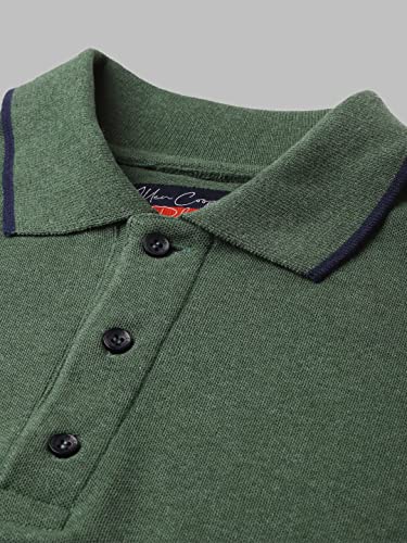 Image of Allen Cooper Solid Pure Cotton Polo Tshirts for Men