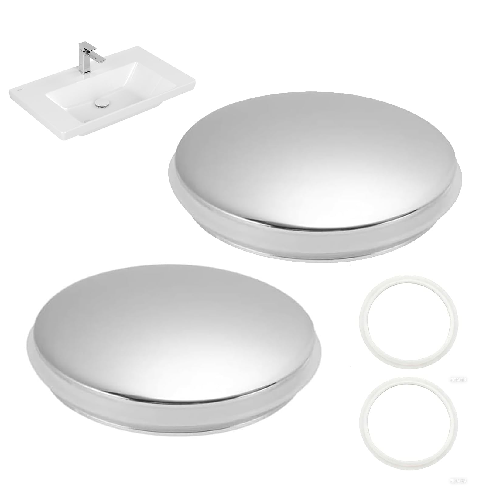 2 Pack Pop Up Sink Plug Replacement, 36mm Click Clack Basin Waste With M8 Thread, Durable Brass Sink Plug Pop Up For Wash Basins, Pop Up Bathroom Sink Plugs, Suitable For Kitchen Vanity And Bathtubs