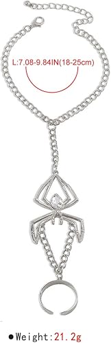 Miniatura 5 de Meztole Pulsera de anillo de cadena de mano Boho serpiente anillo de dedo pulsera arnés de mano esclavo cadena pulseras vintage indio accesorios de