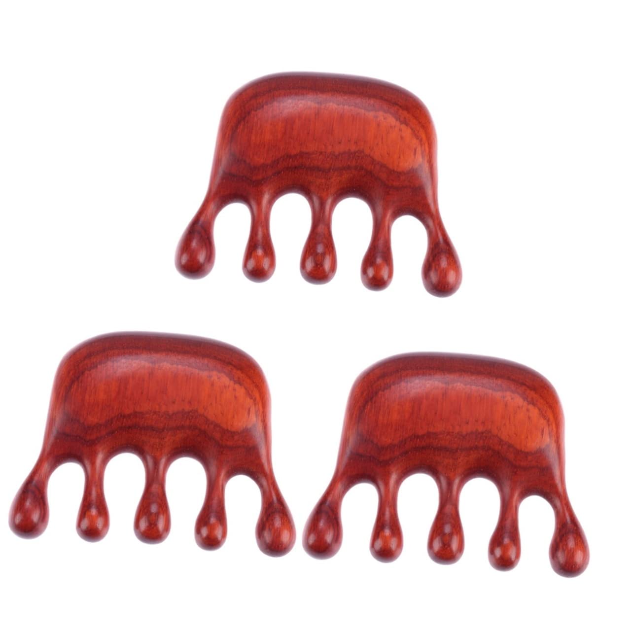 3stücke Kopfhaut Massagekamm Aus Holz Ergonomischer Akupressur-massager Für Entspannende Haar Und Kopfhautmassage Leicht Und Tragbar Für Zuhause Und Unterwegs
