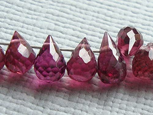 Grenat Rhodolite en lot de 10 gouttes : la solution parfaite pour assortir vos boucles d'oreilles