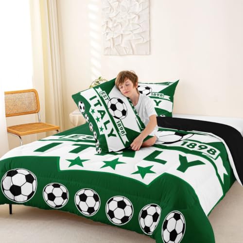 Image of Feelyou Football Soccer Comforter Set Queen Size Bedding Set