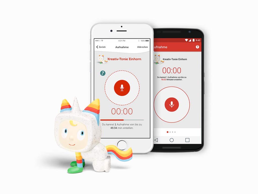 tonies Hörfiguren für Toniebox, Kreativ Einhorn, zum Selbstbespielen, 90 Minuten Speicher für eigene Aufnahmen, Musik oder Gute-Nacht-Geschichten, geeignet für Kinder ab 3 Jahren - 4