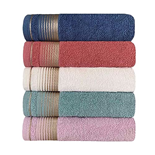 Kit com 5 Toalhas Banhão Quasar 100% Algodão LMPeter