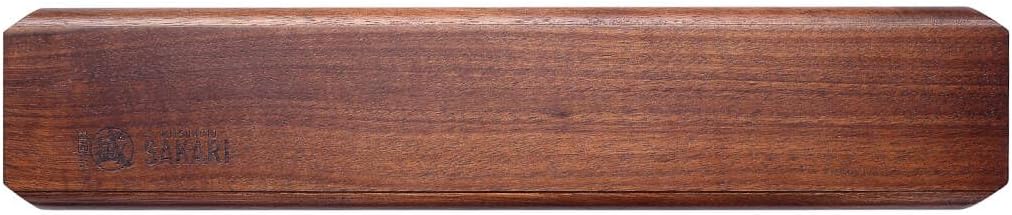 MITSUMOTO SAKARI Magnetic Knife Holder, 16 Inch Acacia Wood Wall Mount Knife Strip & Bar, Strong Japanese Magnetic Rack for Kitchen Knives & Tools