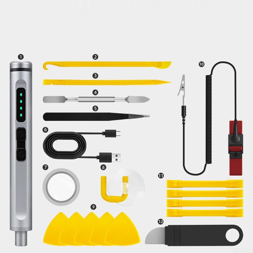 Juego de destornilladores eléctricos 71 en 1 con par ajustable hasta 8 N·m, iluminación LED integrada para montaje de muebles, reparación de electrodomésticos, mantenimiento del hogar