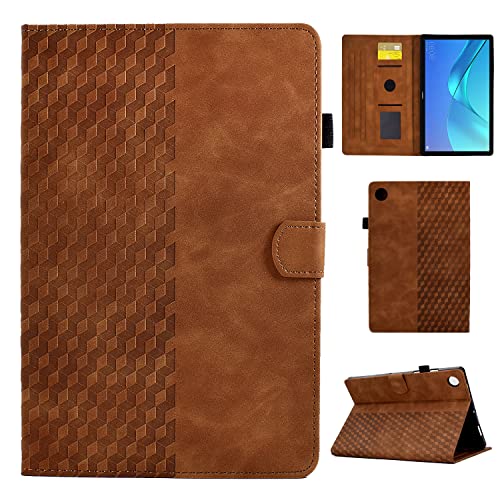 CASAFUNY Hülle für Huawei MediaPad M5 /M5 Pro 10.8 Zoll 2018, PU Leder Tablette Schützhülle Multi-Winkel Ständer Cover Hülle für Huawei Mediapad M5 10/ M5 10 Pro Tablette, Braun