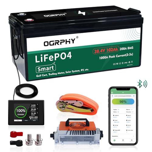 OGRPHY 36V Lithium Golf Cart Battery Conversion Kit, 200A BMS(1000A...