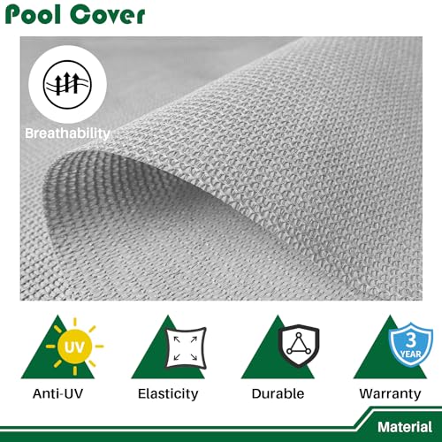 Cobertor de piscina 28 pies para invierno con clips miniatura 2