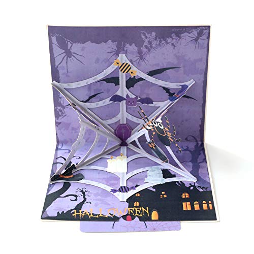 CULER Halloween-Karten 3D Pop Up Kürbis Und Geist Grußkarte Umschlag Für Kinder Mom Freunde Lehrer Cover