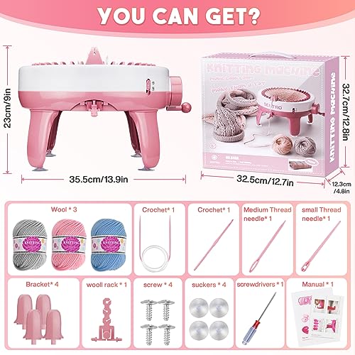 Image of Knitting Machine 40 Needles,Smart Loom Knitting Machine with Row Counter