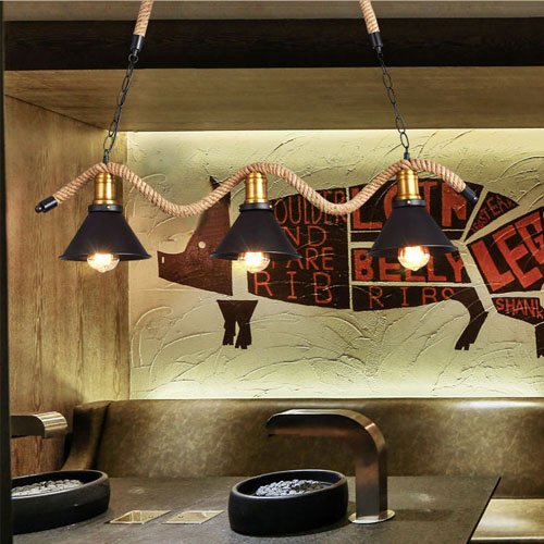 Plafonnier rétro nostalgique tissé main luminaire encastré d'exception