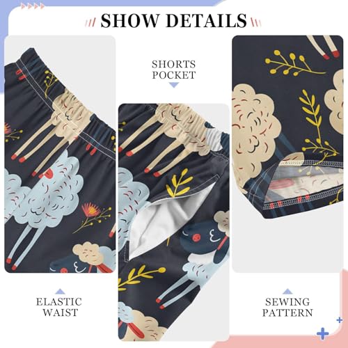 ALAZA Cartoon Seamless Sheep Pajamas Bottoms with Pockets Comfy Pjs Sleepwear Elastic Waistband Pajamas Pants Lounge Pants4