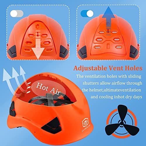 Orange Hard Hat ABS, Safety Helmet with Ventilation Holes and Adjustable Head Band, EN 397 Approved Work Helmet - Image 2