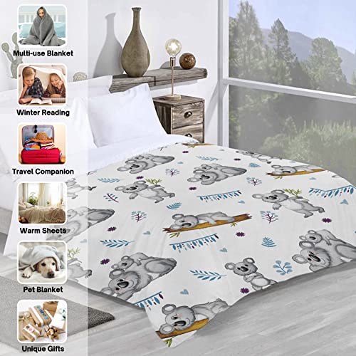 Domgoge Koala Blanket for Boys Girls Kids Baby Koalas Print Throw Blankets for Couch Sofa Soft Cozy Flannel Fleece Blanket Gifts Women Men - Image 4