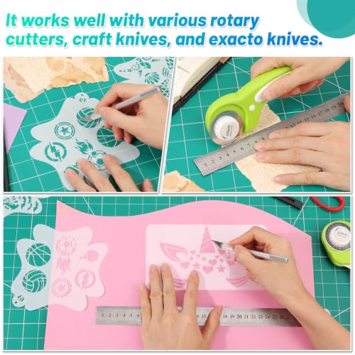 Image of anezus Self Healing Cutting Mat for Rotary Cutting, 35 inch x 23.3 inch, Green