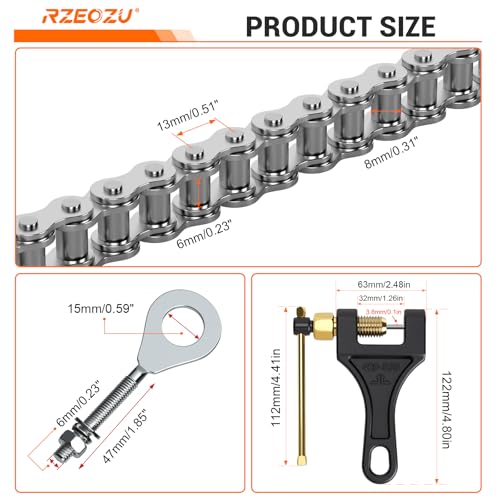 Image of Mini Bike 420 Chain Compatible with Coleman CT200U Predator 212 | Jackshaft Front Chain 42 Link + 90 Link Rear Drive Chain Replacement for CT200U-EX BT200X Baja MB200 Axis M200 Minibike Parts
