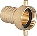 Dixon FBB150 Brass Hose Fitting, King Short Shank Suction Coupling with Brass Nut, 1-1/2" NPSM Female x 1-1/2" Hose ID Barbed