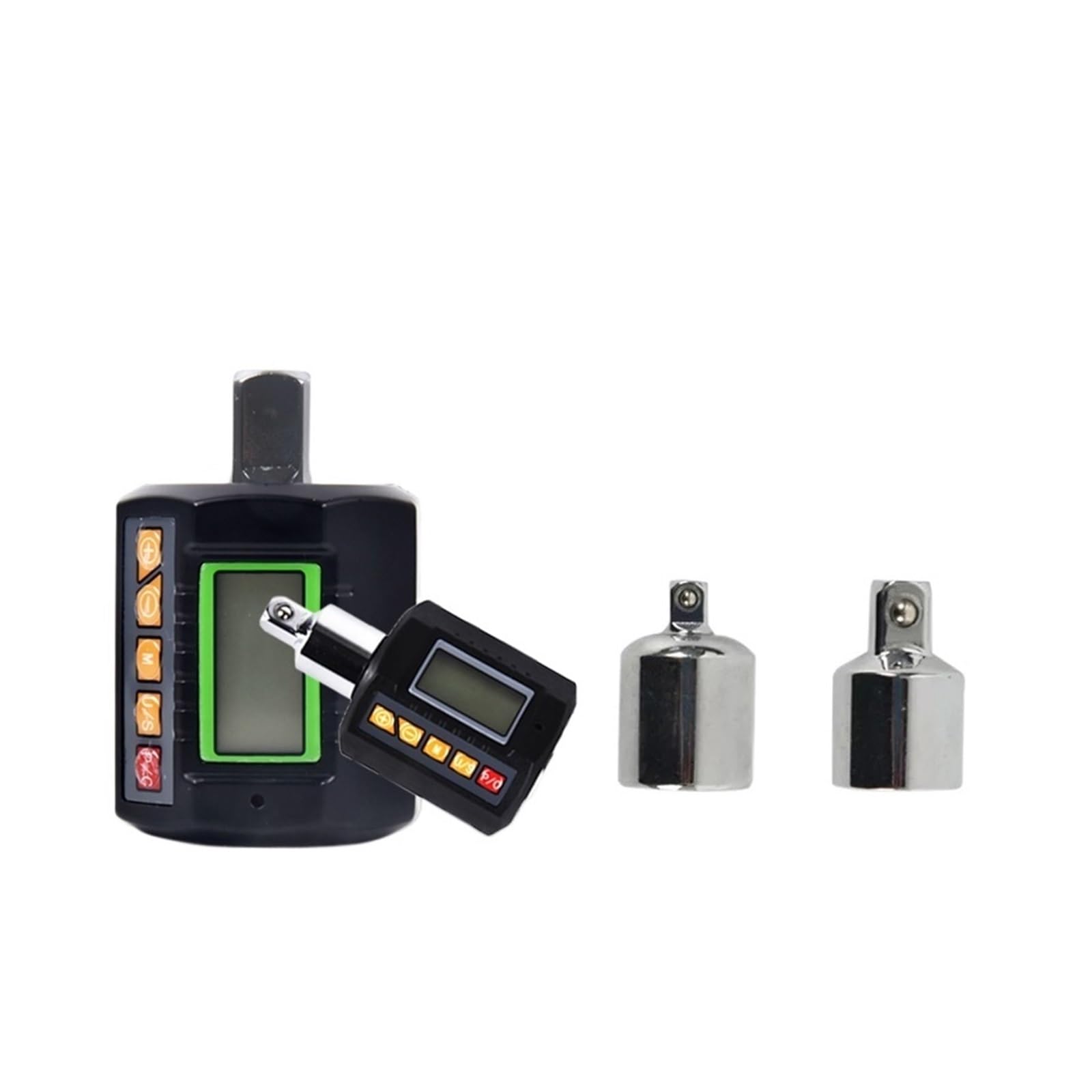 Probador de Llave dinamométrica de 3 Piezas con Adaptador 3-200N.m Medidor Digital Cabezal de Pantalla Reparación de automóviles Bicicleta Bitte(ANC-135 with Green)