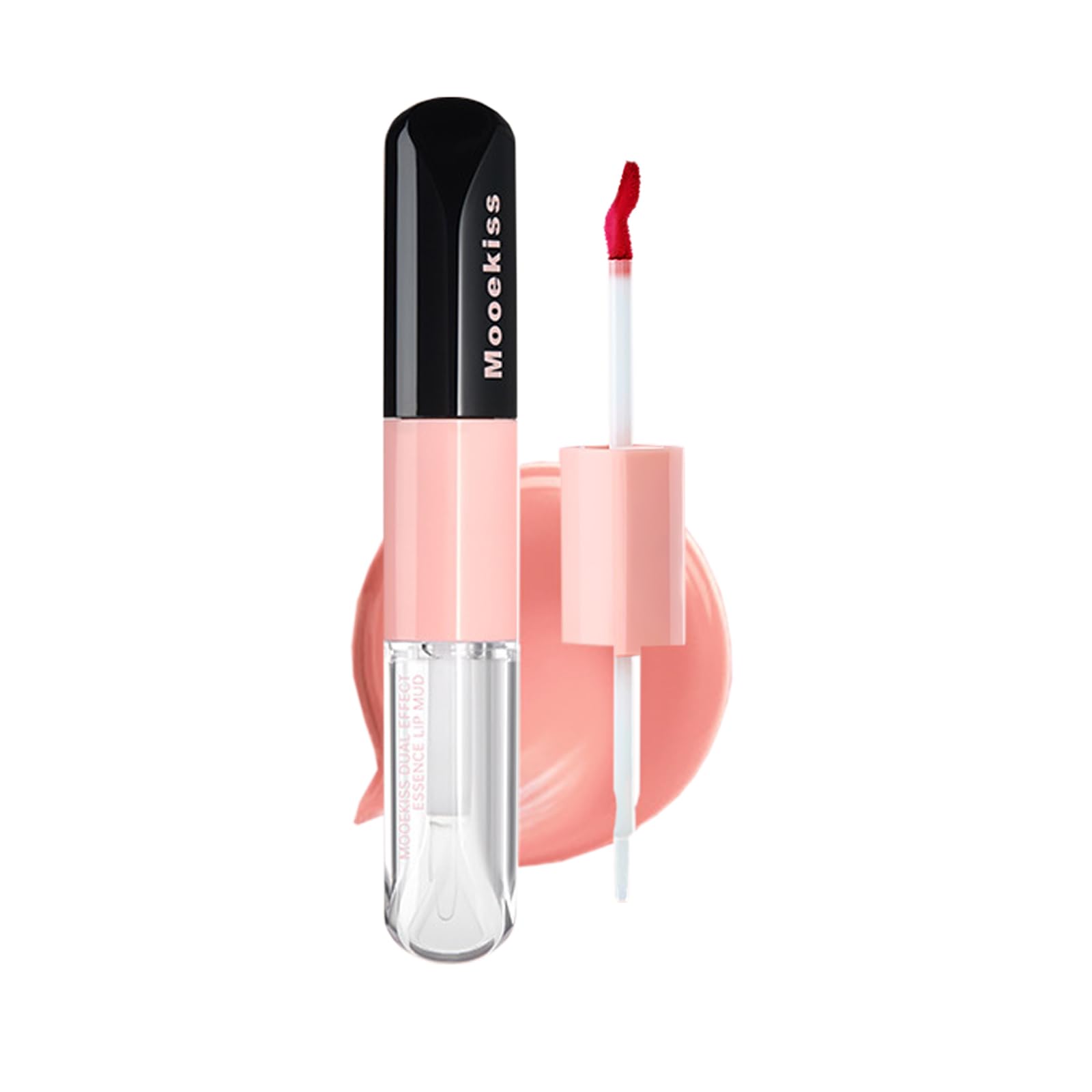 Mooekiss リップグロス マットリップ 2in1 リップ 落ちない ダブルエンドリップティント リップマスク 長持ち W1