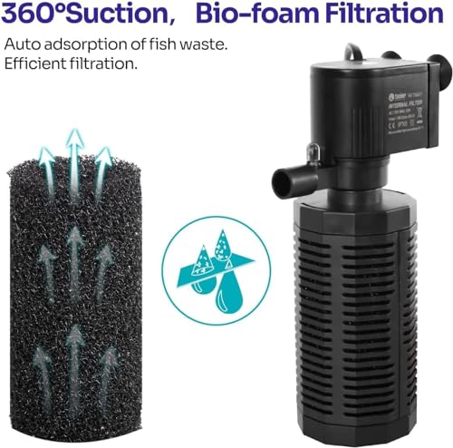 Image of Sobo Wp-3200F | Power : 25W | F.Max : 1200L /H | Upto 3.5 Feet Tank | 3 in 1 (Filtration, Oxygenation & Circulation) Aquarium Internal Filter Fully submersible