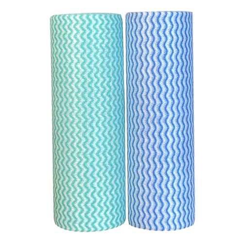 Amosfun 2rollos Toallas Desechables Cocina Limpieza Polvo Absorben Aceite Agua Comodidad Práctica