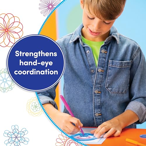 Image of Spirograph with Markers Arts and Crafts for Kids Drawing Kit Art Supplies