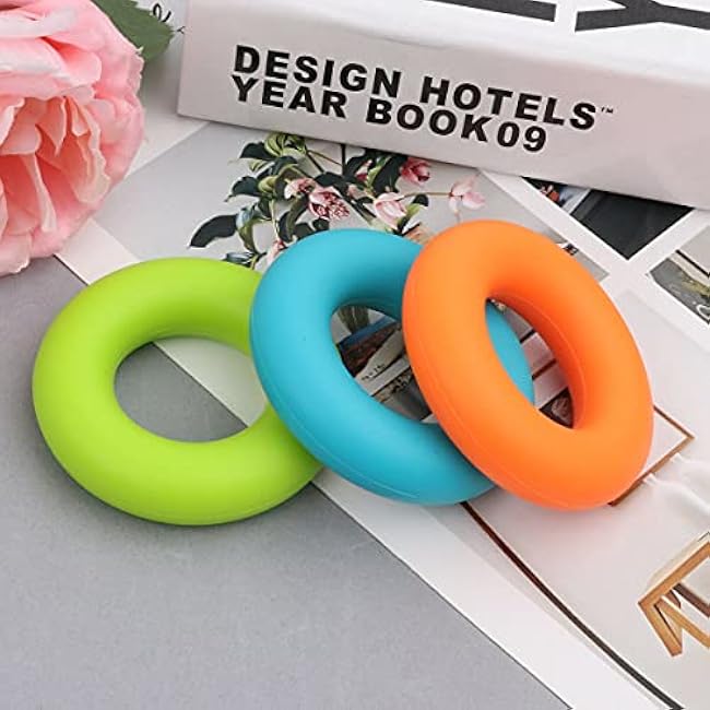 3 Resistance Levels Hand Grip Strengthener, Grip Strength Trainer, Finger Exerciser, Forearm Exerciser Trainer Workout Equipment for Stress Relief