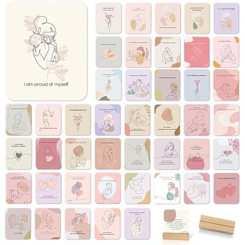 BIROYAL 45 PCS New Mom Affirmation Cards Cover