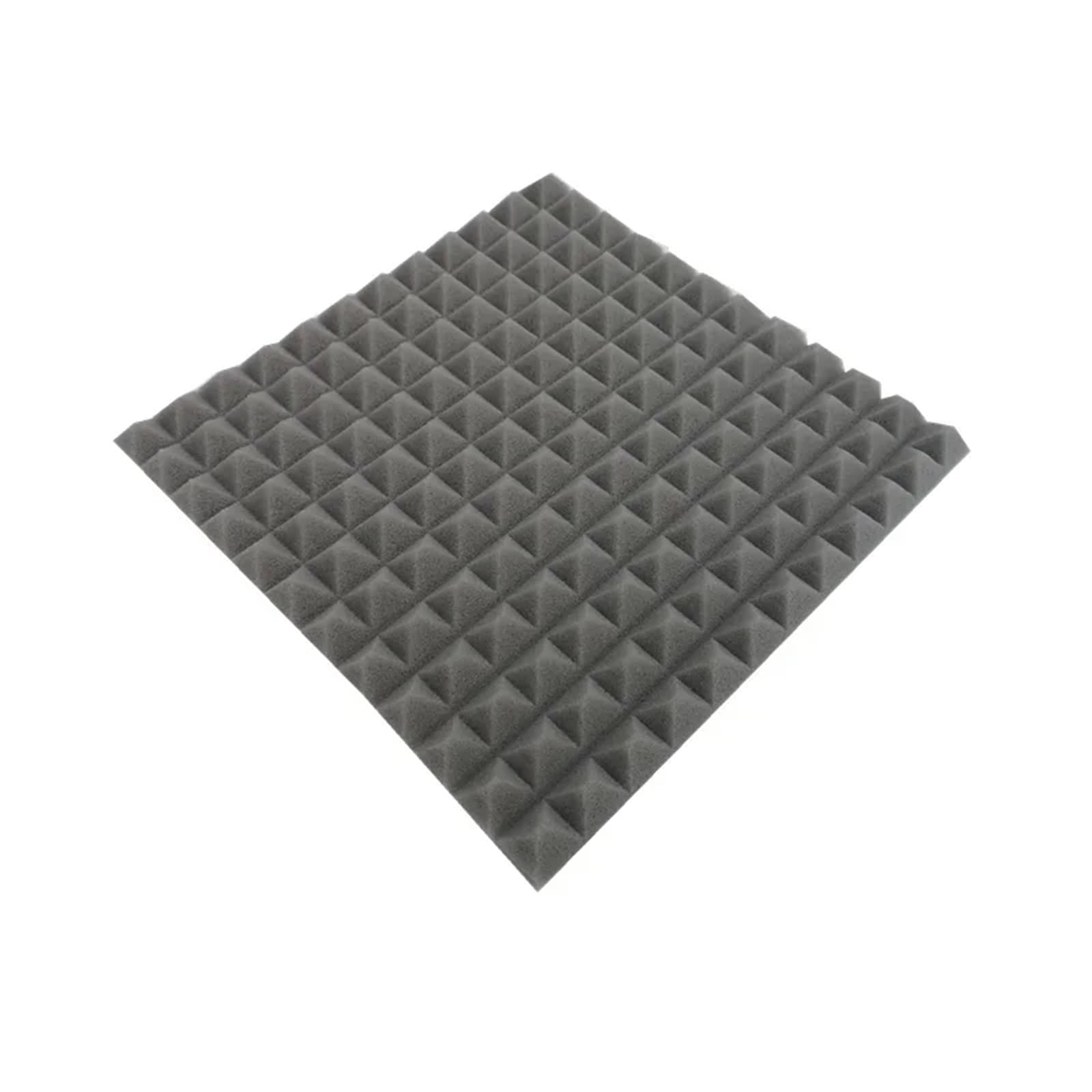 Espuma acústica de estudio, esponja insonorizada, aislamiento acústico piramidal, paneles a prueba sonido alta densidad Para amortiguar el sonido(GRAY,High Density,48Pack)