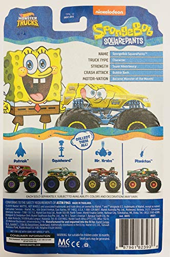 hot wheels monster truck spongebob