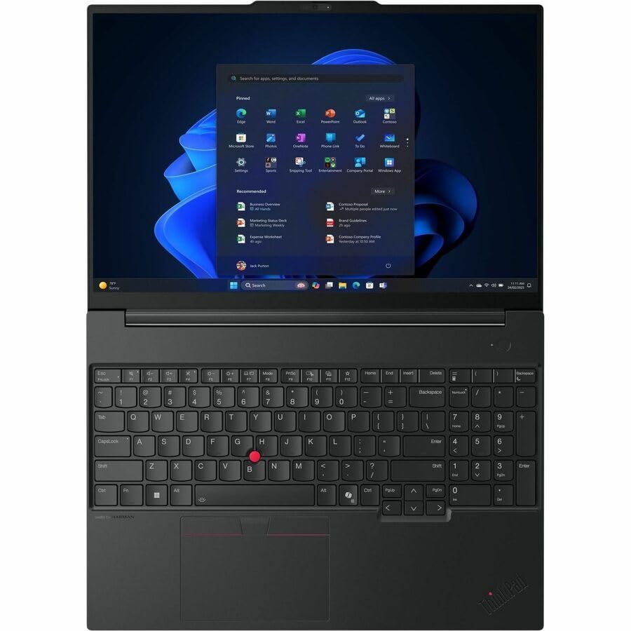 Image of Lenovo ThinkPad E16 Gen 3 21ST0008US 16 inch Touchscreen Notebook - WUXGA - AMD Ryzen 7 250-16 GB - 512 GB SSD - English Keyboard - Black