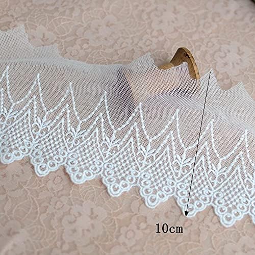 Miniatura 2 de Shopdp Cinta de encaje con borde de encaje, apliques bordados de cinta de encaje floral para decoración del hogar, bricolaje, costura, manualidades,