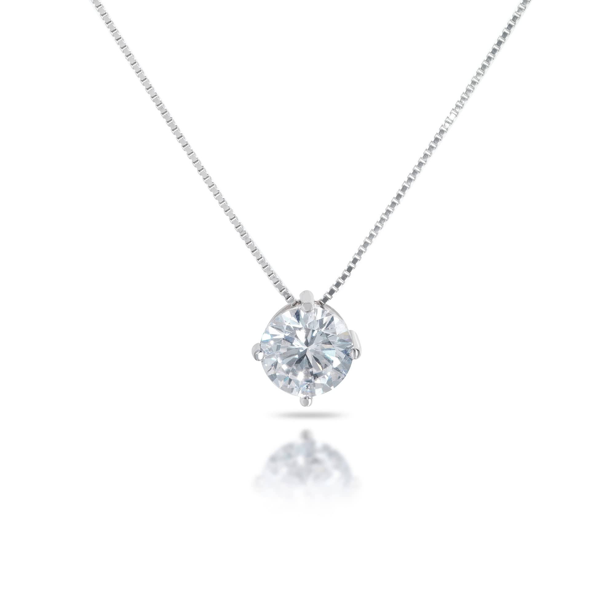 inSCINTILLE Punto Luce Collana Donna Argento 925 con Pietra di Zirconia Cubica