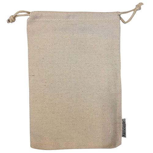 8x10 Inches Heavy Duty Thick Canvas Cotton Reusable Muslin Bags w/Double Drawstrings | Pack of 25 Pcs | Travel Organizing Storage Parts Bags(25, 8 x 10)2
