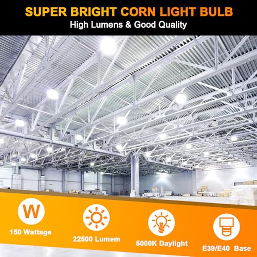 Ampoule LED Corn 150W E39 E40 5000K pour éclairage industriel de grand volume suspension