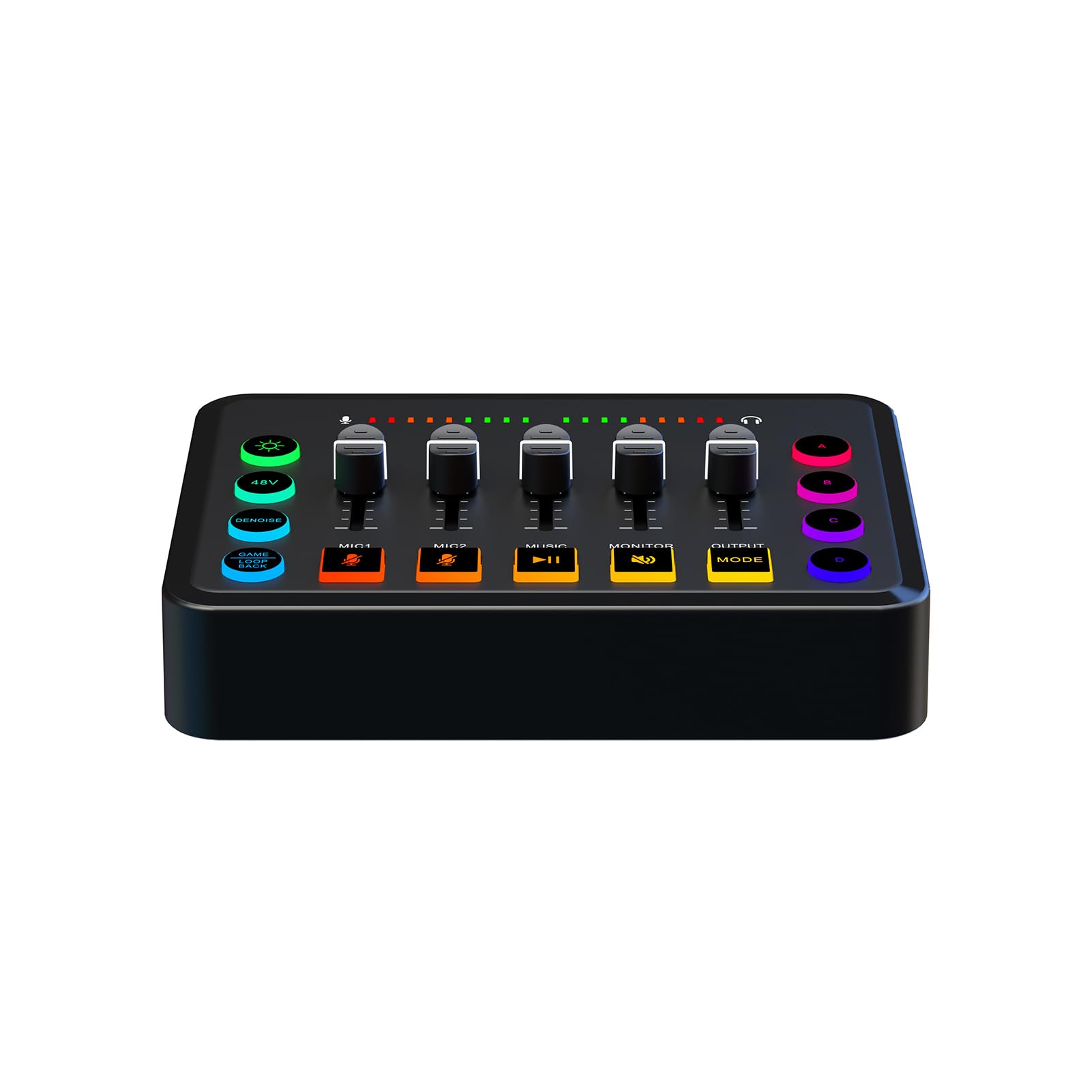 Streamer, Podcaster, Gamer mit Interface, Soundboard, Kondensatormikrofon, Galgenarm, Kabeln für Live-Streaming, Singen, Aufnehmen, Spielen auf PC/Smartphone, Rauschunterdrückung, (Goldenes