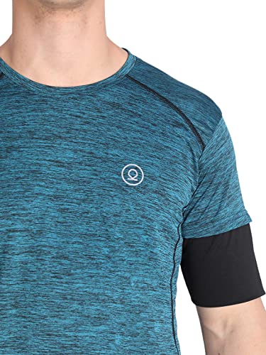Image of CHKOKKO Men's Round Neck Half Sleeves Regular Dry Fit Gym Sports T-Shirt Sea Green L