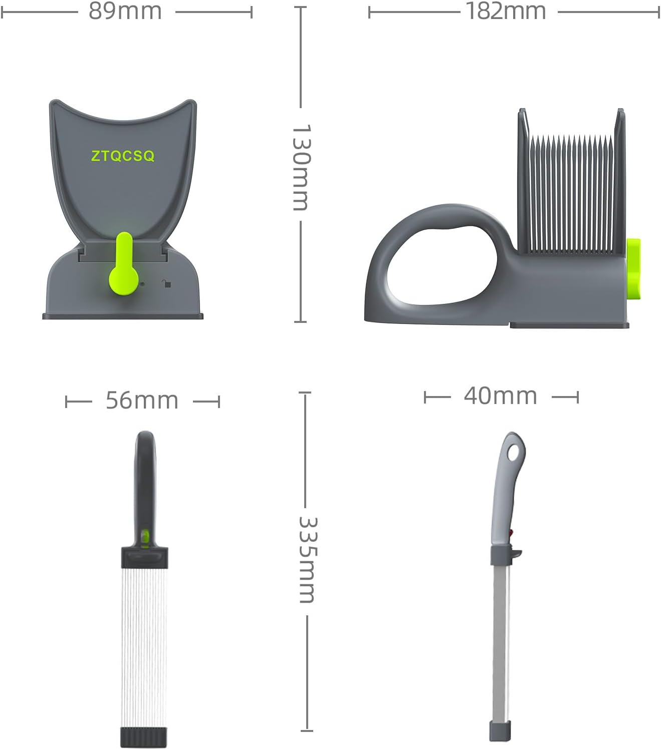 New Meat Slicer for Fresh Raw Meat (Steady Grip), Meal Prep, Thickness Adjustable 2 or 4 mm Manual Cutter, Quick Slice Slicing Shredding, Beef Pork Mutton for Cooking BBQ Hot Pot -Gray