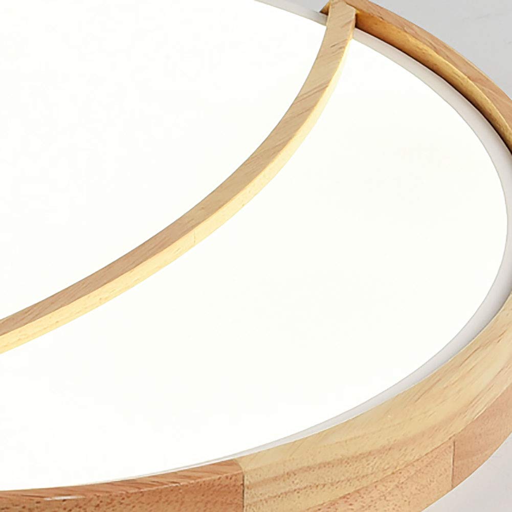 Plafonnier Led De Chambre En Rondins,Plafonnier Rond En Bois De La Chambre,Éclairage Créatif Du Salon,Creative Wood Art Light,Lumière De La Chambre Chaleureuse Et Romantique,Plafon-Lumière tricolore b