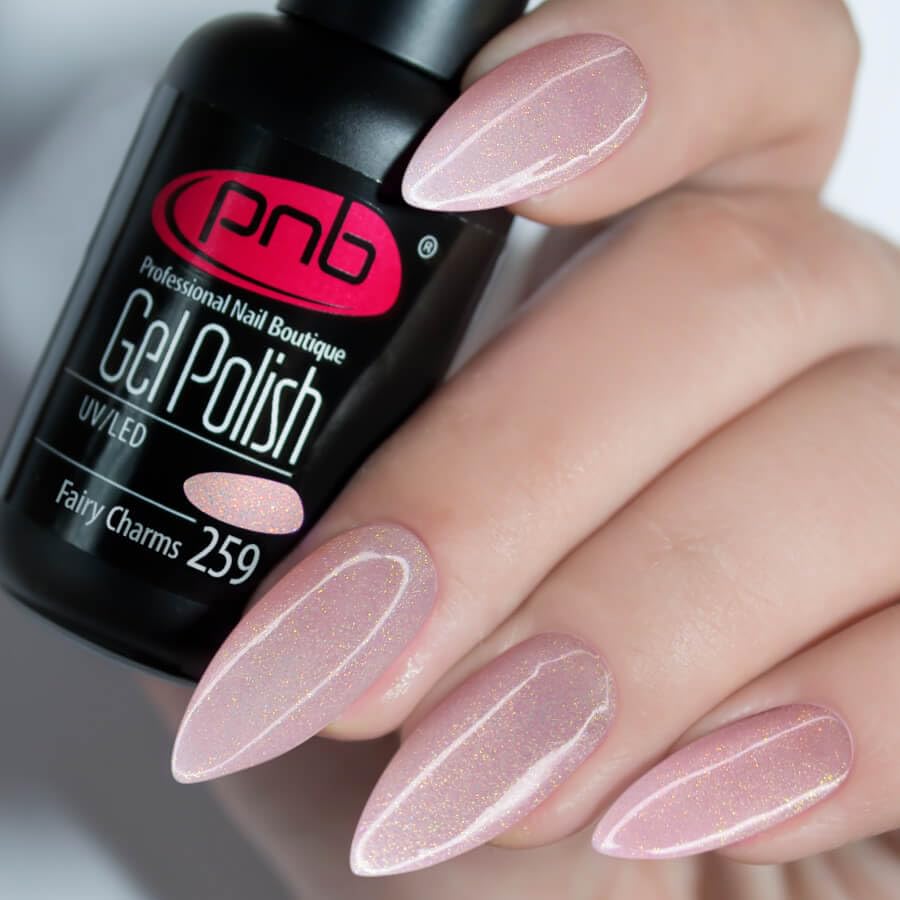 Esmalte de uñas gel rosa brillante PNB Fairy charms
