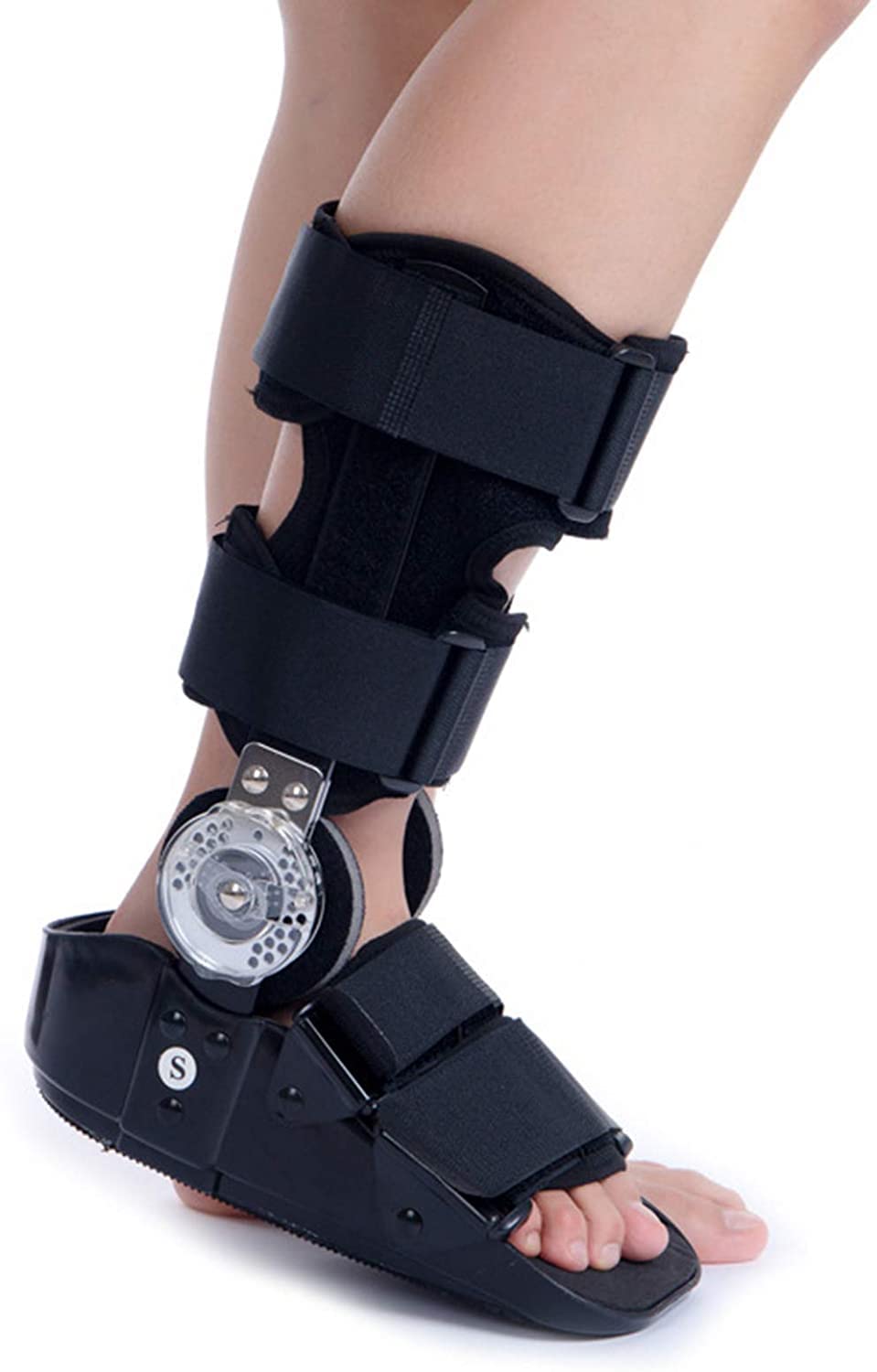 Bota para caminar Bota para fracturas para pie roto Soportes ajustables para pies Bota protectora para caminante Inmovilizador ortopédico para ligamentos de tendones lesionados, esguinces de tobillo y