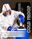 LANON PVC Coated Cold Proof Heavy Duty Gloves, Waterproof Warm Work Gloves for Freezer Work, Oil Resistant, Non-Slip, Large