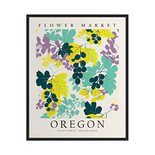 Oregon Art Print, Oregon Poster Wall art Decor, Oregon State Map Travel Poster, Home Office Wall Decoration, Bedroom, Living Room Artwork. (Oregon A, 11x14 inches (Unframed))