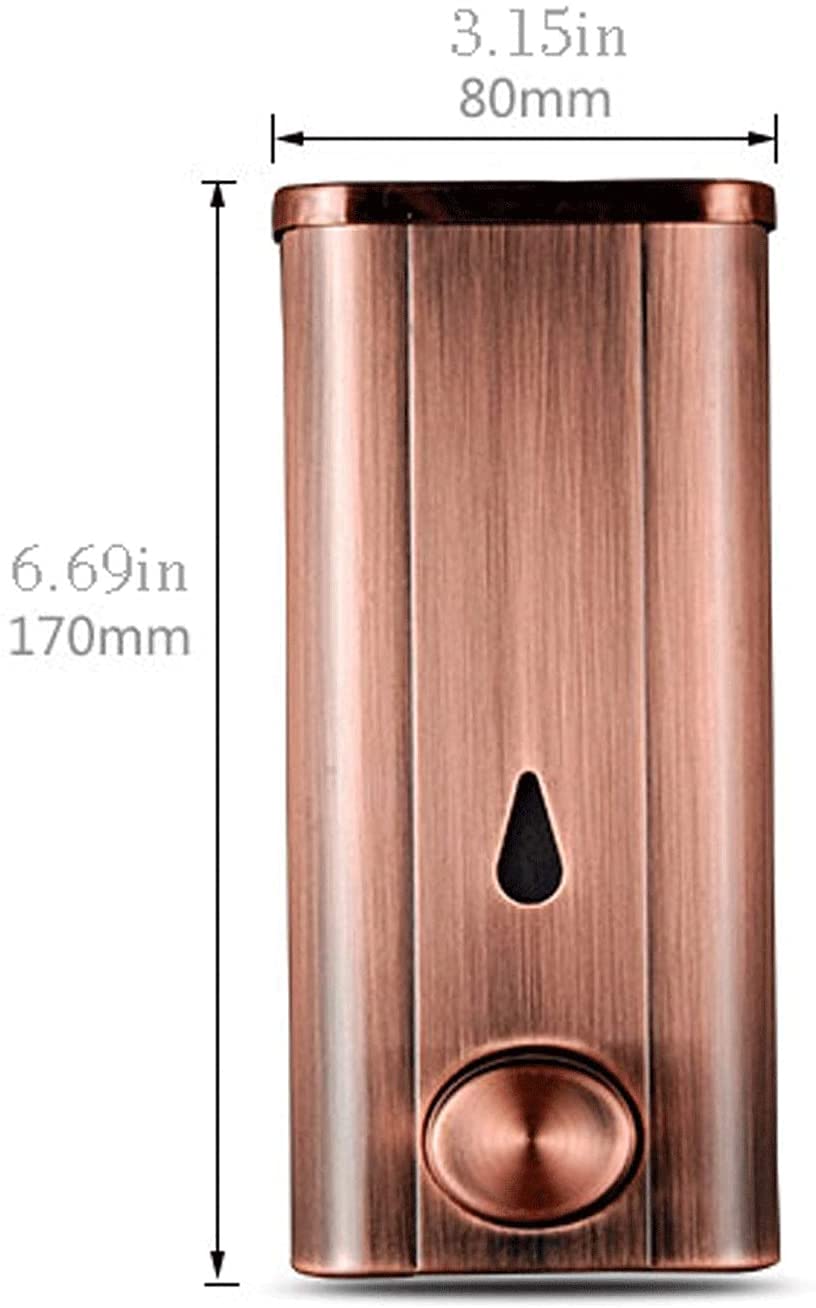 Dispensador de jabón líquido para Ducha, lavavajillas y Fregadero de Cocina, de Acero Inoxidable, Manual, para desinfectante de Manos, Ideal para hoteles y hogares.