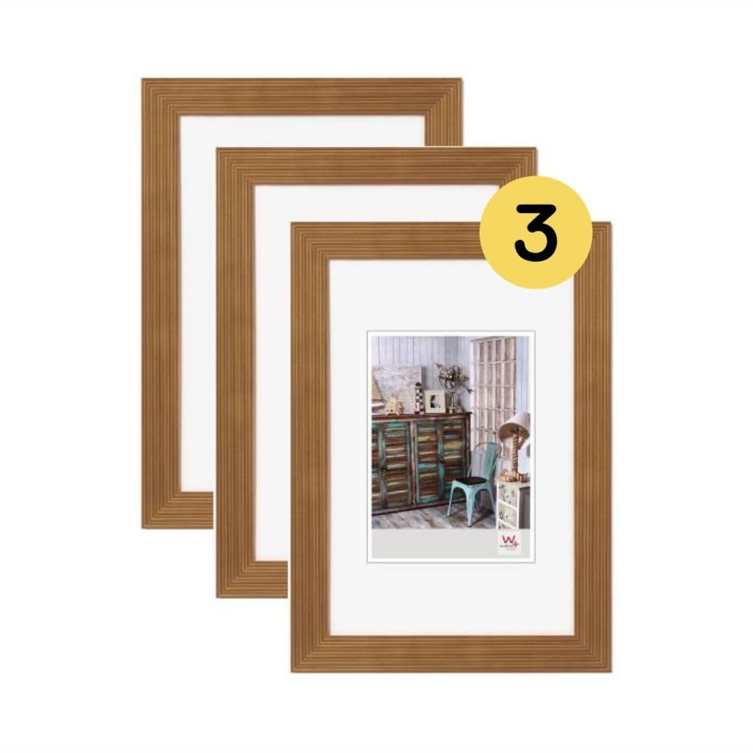 walther design Bilderrahmen eiche 20 x 30 cm 3er Pack, Grado Holzrahmen HI030E3