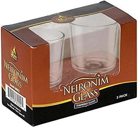 Ner Mitzvah Neironim Glass Shabbos Candle Holders, Premium Quality Clear Votive Cups for Shabbat (Pack of 2) image 4